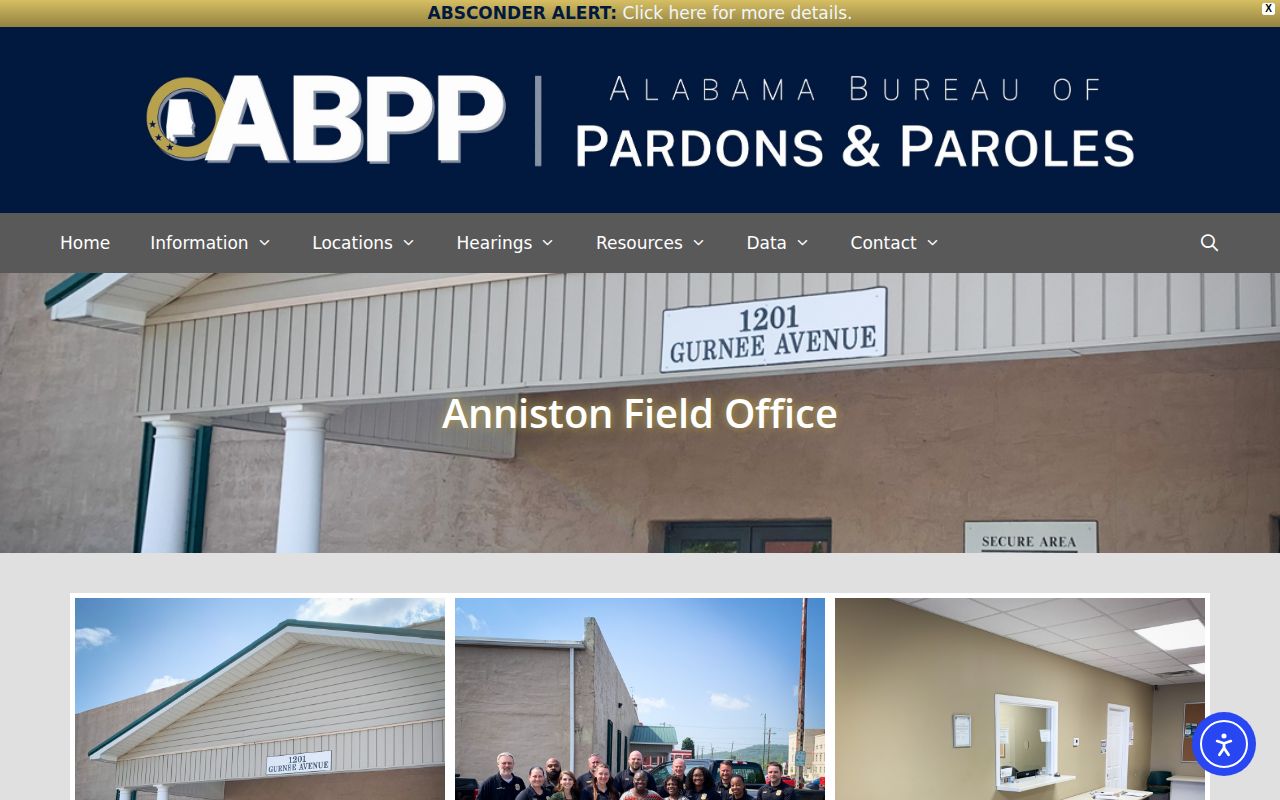 Cleburne County parole and probation Anniston Field Office listing